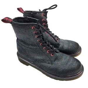 Dr. Martens Kids Boots in Black and Silver
